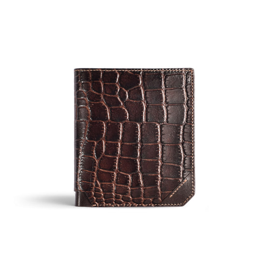 Crocodile Brown Natural Leather Wallet