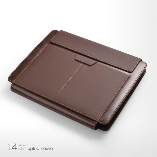 Brown slim laptop sleeve