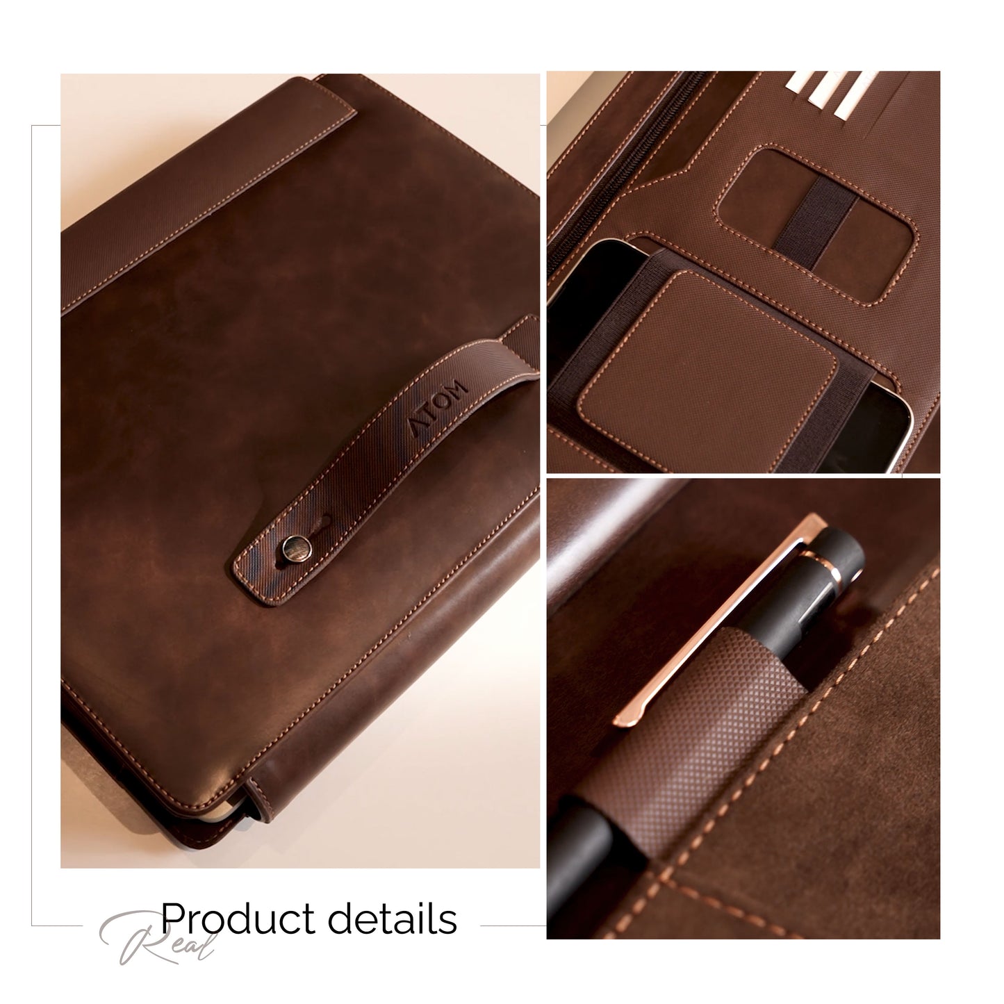 Brown slim laptop sleeve