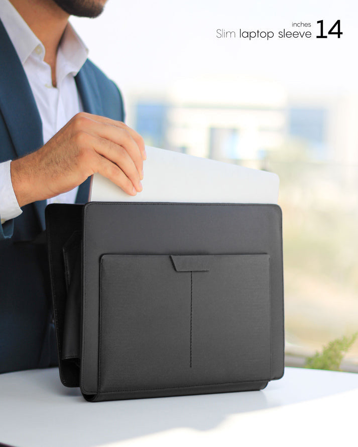 Black slim laptop sleeve