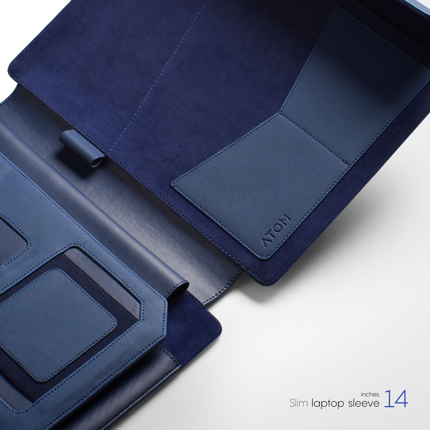 Navy slim laptop case